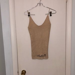 Ambrosia Metallic Gold Knit Tank